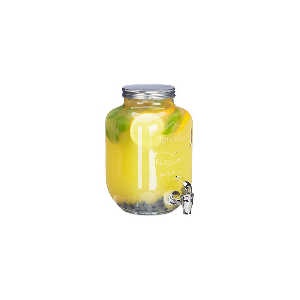4052025234294 - Getränkespender 35 l Glas Zapfhahn Retro Saftspender Gastro Vintage Limonadenspender Gartenparty klar - Relaxdays 4052025234294 - Getränkespender 35 l Glas Zapfhahn Retro Saftspender Gastro Vintage Limonadenspender Gartenparty klar - Relaxdays