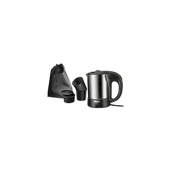 4011689185755 - Unold Reiseblitzkocher 18575 Edelstahl-Schwarz Fassung 05 Liter 1000 Watt