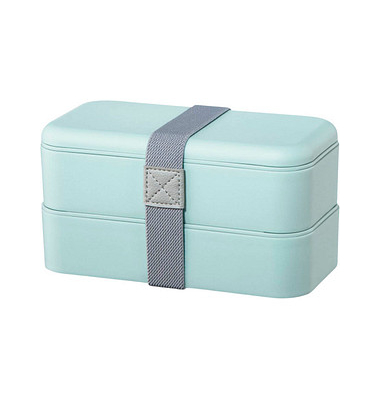 Brotdose, 00181595, pastellblau/grau, ohne, 2er Set, 500 ml