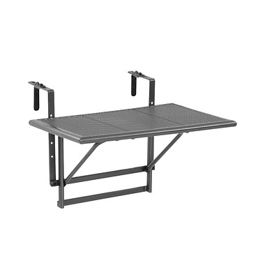 Balkonhängetisch Metall grau 60,0 x 40,0 x 56,0 cm