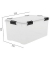 Aufbewahrungsbox Water Proof 6165, außen 39x59x29cm, Polypropylen transparent/schwarz