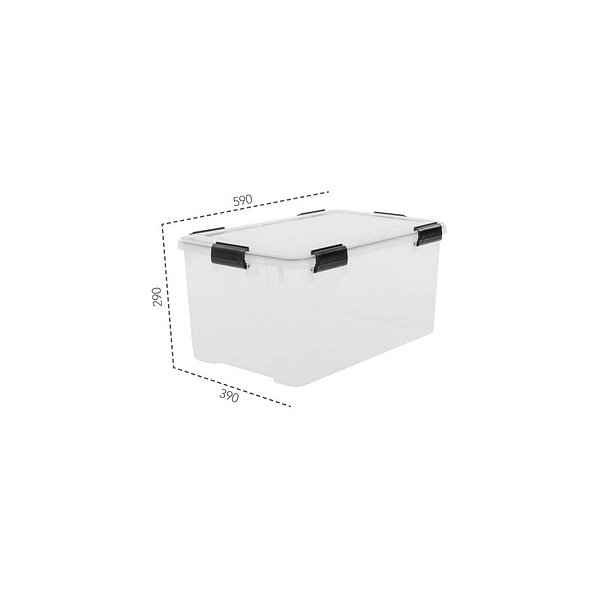 8716382179617 - Water Proof Aufbewahrungsbox 500 l transparent schwarz 390 x 590 x 290 cm 8716382179617 - Water Proof Aufbewahrungsbox 500 l transparent schwarz 390 x 590 x 290 cm