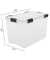 Aufbewahrungsbox Water Proof 6166, außen 39x59x38cm, Polypropylen transparent/schwarz