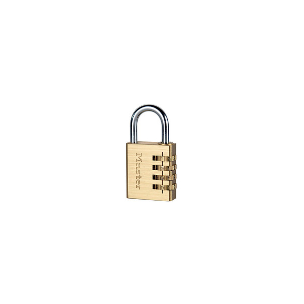3520190193193 - 604EURD 4-Zahlen Zahlenschloss mit Aluminiumkörper mit Messing-Finish Gold 81 x 4 x 18 cm - Master Lock 3520190193193 - 604EURD 4-Zahlen Zahlenschloss mit Aluminiumkörper mit Messing-Finish Gold 81 x 4 x 18 cm - Master Lock