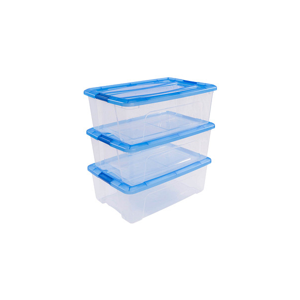 7081445788114 - Aufbewahrungsbox Clear NTB 6295 außen 395x575x295cm Polypropylen transparent blau 7081445788114 IRIS Ohyama 7081445788114 - Aufbewahrungsbox Clear NTB 6295 außen 395x575x295cm Polypropylen transparent blau 7081445788114 IRIS Ohyama