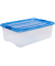 Aufbewahrungsbox Clear NTB 6295, außen 39,5x57,5x29,5cm, Polypropylen transparent/blau