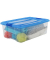 Aufbewahrungsbox Clear NTB 6295, außen 39,5x57,5x29,5cm, Polypropylen transparent/blau