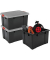 Aufbewahrungsbox DIY SK-210 6180, außen 29,7x46x40cm, Polypropylen schwarz/grau/rot