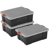 Aufbewahrungsbox DIY SK-430 6186, außen 44,6x63,5x30cm, Polypropylen schwarz/grau/rot