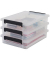 Aufbewahrungsbox LLB-A4 6300, außen 25x36,5x20cm, Polypropylen transparent/schwarz
