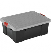 Aufbewahrungsbox DIY SK-430 6185, außen 44,6x63,5x23cm, Polypropylen schwarz/grau/rot