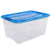 Aufbewahrungsbox Clear NTB 6296, außen 39,5x57,5x30,5cm, Polypropylen transparent/blau