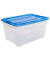 Aufbewahrungsbox Clear NTB 6296, außen 39,5x57,5x30,5cm, Polypropylen transparent/blau