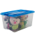 Aufbewahrungsbox Clear NTB 6296, außen 39,5x57,5x30,5cm, Polypropylen transparent/blau