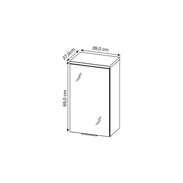 GERMANIA Hängeschrank PESCARA weiß, navarra-eiche 39,0 x 27,0 x 69,0 cm -  Bürobedarf Thüringen