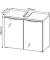 Waschbeckenunterschrank PESCARA weiß, navarra-eiche 70,0 x 34,0 x 58,0 cm