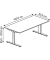 Sitz-Steh-Schreibtisch EasyT, elektrisch höhenverstellbar, 65-125cm (H), 160x80cm (BxT), rechteckig, eiche / weiß