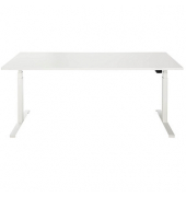 Sitz-Steh-Schreibtisch EasyT, elektrisch höhenverstellbar, 65-125cm (H), 180x80cm (BxT), rechteckig, weiß / weiß