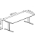 Sitz-Steh-Schreibtisch EasyT, elektrisch höhenverstellbar, 65-125cm (H), 180x80cm (BxT), rechteckig, weiß / weiß
