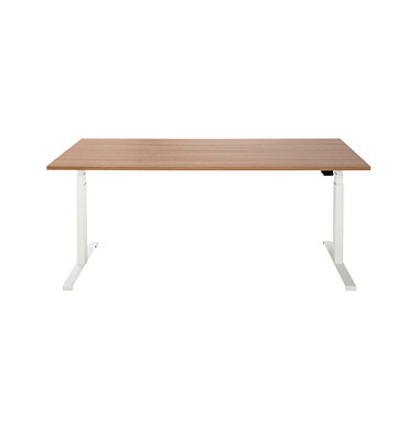 Sitz-Steh-Schreibtisch EasyT, elektrisch höhenverstellbar, 65-125cm (H), 180x80cm (BxT), rechteckig, kirsche / weiß