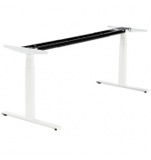 EasyT höhenverstellbares Schreibtischgestell titanweiß ohne Tischplatte T-Fuß-Gestell weiß 120,0 - 180,0 x 80,0 c