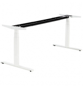 Schreibtischgestell EasyT, elektrisch höhenverstellbar, 65-125cm (H), 120-180x80cm (BxT), T-Fuß-Gestell, weiß