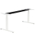 Schreibtischgestell EasyT, elektrisch höhenverstellbar, 65-125cm (H), 120-180x80cm (BxT), T-Fuß-Gestell, weiß