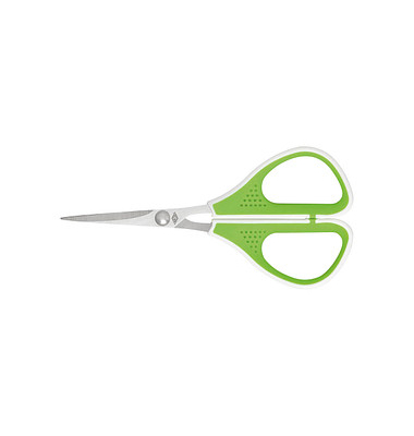 Schere Comfortline grün-weiß 11,4 cm