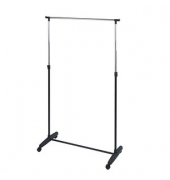 Teleskop-Garderobe Mikey schwarz Metall 90,0 x 103,0-170,0 cm