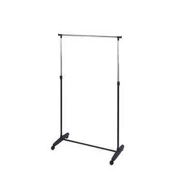 Teleskop-Garderobe Mikey schwarz Metall 90,0 x 103,0-170,0 cm