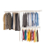 Teleskop-Garderobe silber Metall Haken 150,0-245,0 x 160,0-202,0 cm