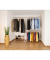 Teleskop-Garderobe silber Metall Haken 150,0-245,0 x 160,0-202,0 cm