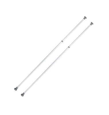 Herkules Teleskopstange für Garderobensystem silber 7,5 x 7,5 x 165,0-300,0 cm