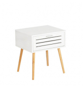 Beistelltisch Finja 50722800, 50cm (H), 45x38cm (BxT), rechteckig, weiß / braun