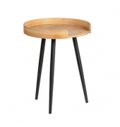 Beistelltisch Loft 50709800, 50cm (H), 40x40cm (BxT), rund, braun / schwarz