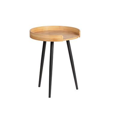 Beistelltisch Loft 50709800, 50cm (H), 40x40cm (BxT), rund, braun / schwarz