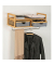 Wandgarderobe Bahari 62222800 braun Holz 1 Haken 67,0 x 30,0 cm