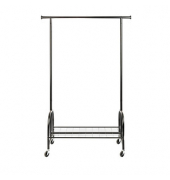 Teleskop-Garderobe Profi 50696100 schwarz Metall 121,0 x 185,0 cm