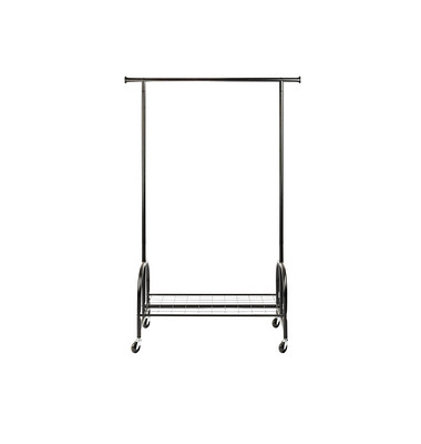 Teleskop-Garderobe Profi 50696100 schwarz Metall 121,0 x 185,0 cm
