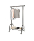 Teleskop-Garderobe Profi 50696100 schwarz Metall 121,0 x 185,0 cm
