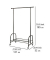 Teleskop-Garderobe Profi 50696100 schwarz Metall 121,0 x 185,0 cm