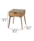 Beistelltisch Acina 50747800, 55cm (H), 50x50cm (BxT), quadratisch, braun / braun