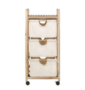 Etagenwagen Acina braun 43,5 x 33,5 x 96,0 cm