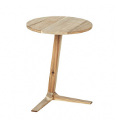 Beistelltisch Acina 50749800, 50cm (H), 40x40cm (BxT), rund, braun / braun