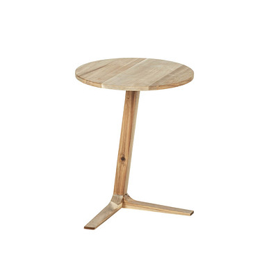 Beistelltisch Acina 50749800, 50cm (H), 40x40cm (BxT), rund, braun / braun