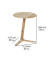 Beistelltisch Acina 50749800, 50cm (H), 40x40cm (BxT), rund, braun / braun
