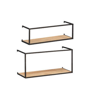Wandregale-Set Geo braun 50,055,0 x 16,020,0 x 15,025,0 cm
