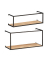 Wandregale-Set Geo braun 50,055,0 x 16,020,0 x 15,025,0 cm