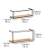 Wandregale-Set Geo braun 50,055,0 x 16,020,0 x 15,025,0 cm