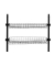 Herkules Ablagen für Garderobensystem schwarz 94,0 x 38,0 x 8,0 cm